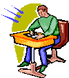 Student working