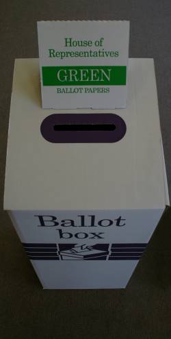 Ballot box for GREEN (House of Representatives) ballot papers
